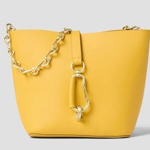 ZAC for Zac Posen Yellow Leather Shoulder Bag